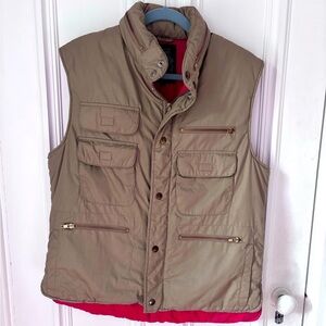 Vintage Sears Outdoor Gilet 80’s Fieldmaster Vest Quilted Multi Pocket Size L